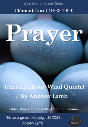 Book cover for Prayer (by Clément Loret, arr. for Wind Quintet)