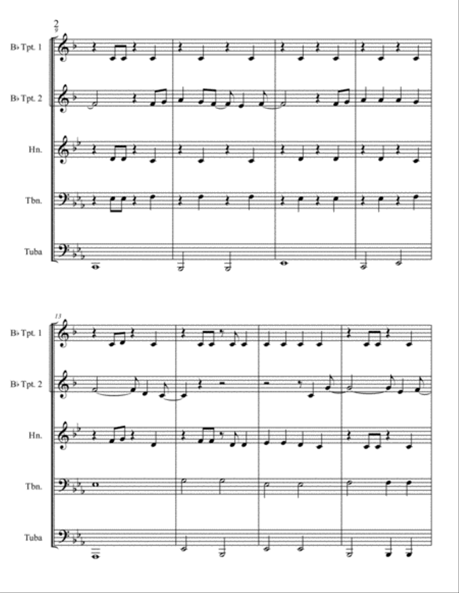 Sunrise Brass Ensemble scores gallery preview page 3