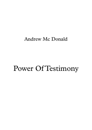 Power Of Testimony