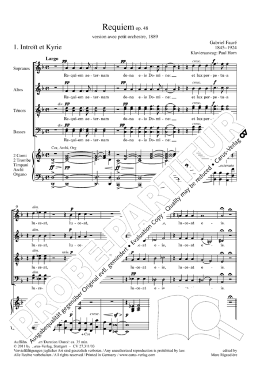 Requiem - church version (Requiem. Fassung mit kleinem Orchester) 4-Part scores gallery preview page 6