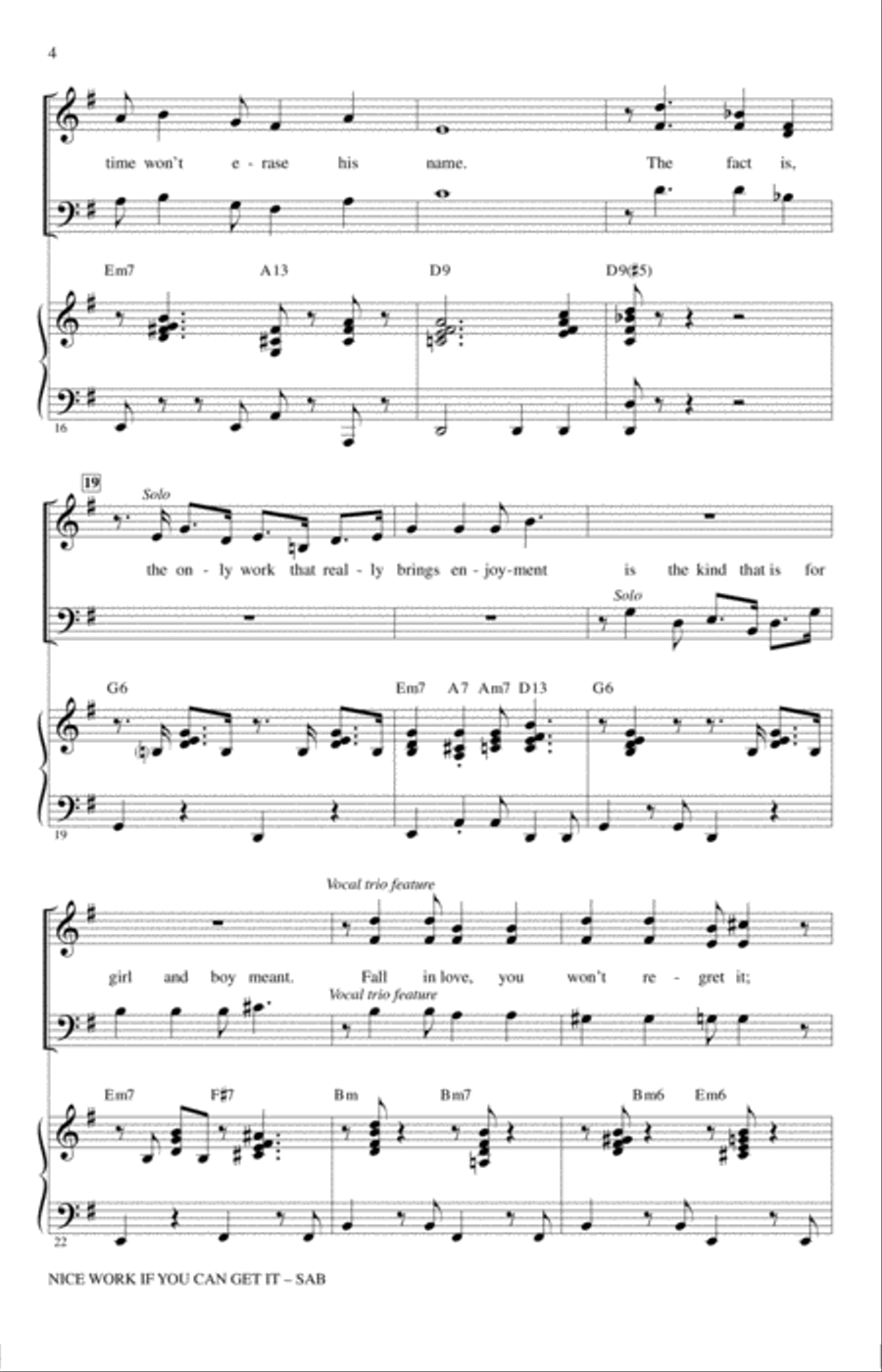 Nice Work If You Can Get It 3-Part scores gallery preview page 3