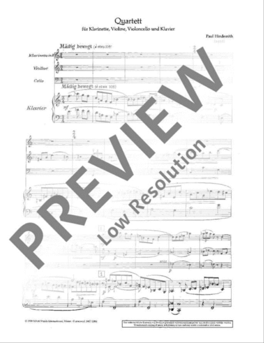 Quartet Clarinet scores gallery preview page 4