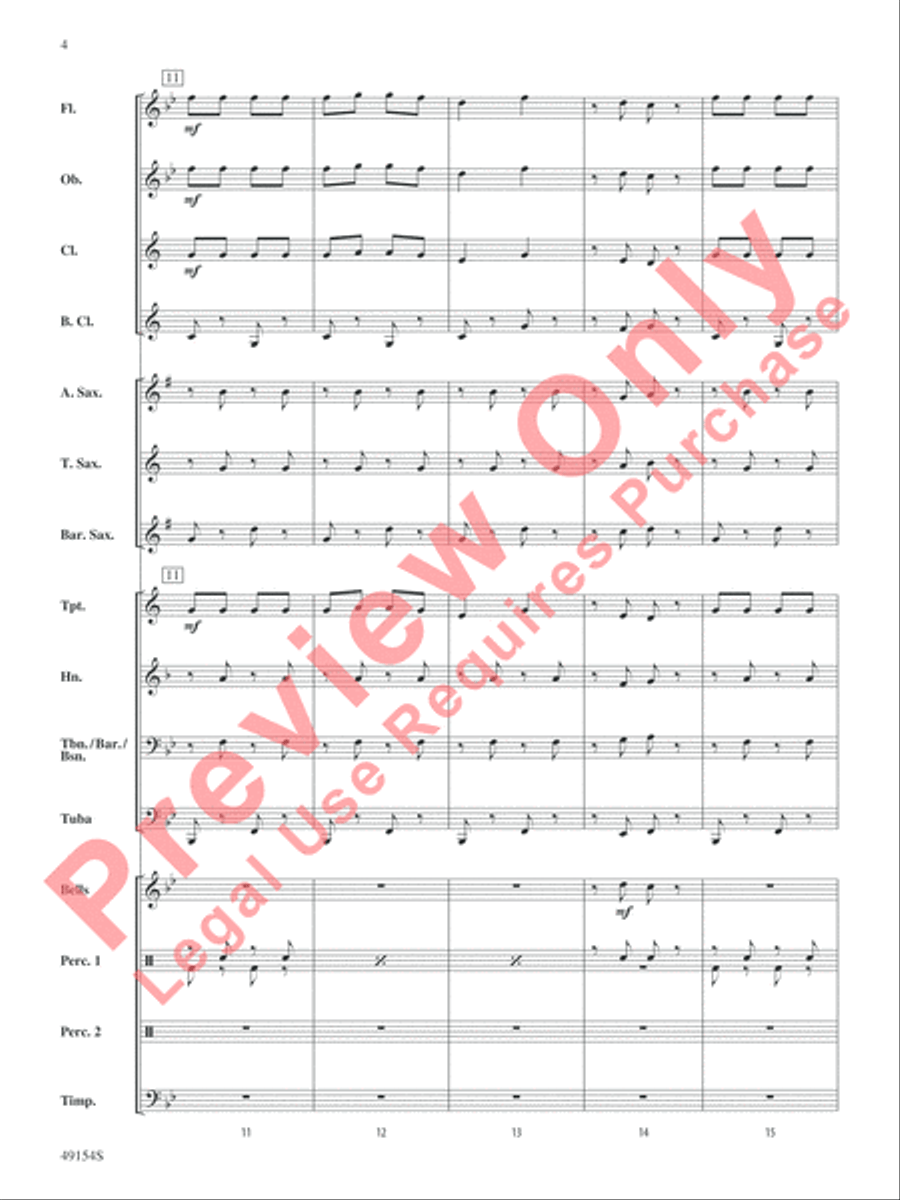 American Mountain Medley Concert Band scores gallery preview page 5