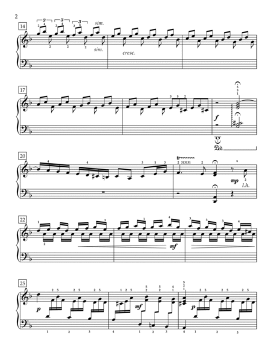 Toccata in D minor (from J.S. Bach's Toccata and Fugue in D minor) Piano Solo scores gallery preview page 2