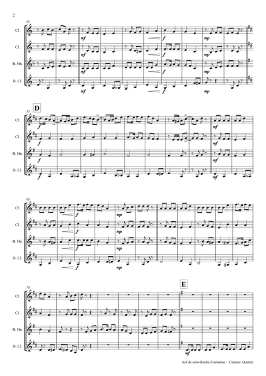 Auf der schäbsche Eisebahne - Swabian anthem/Oktoberfest - Clarinet Quartet image number null