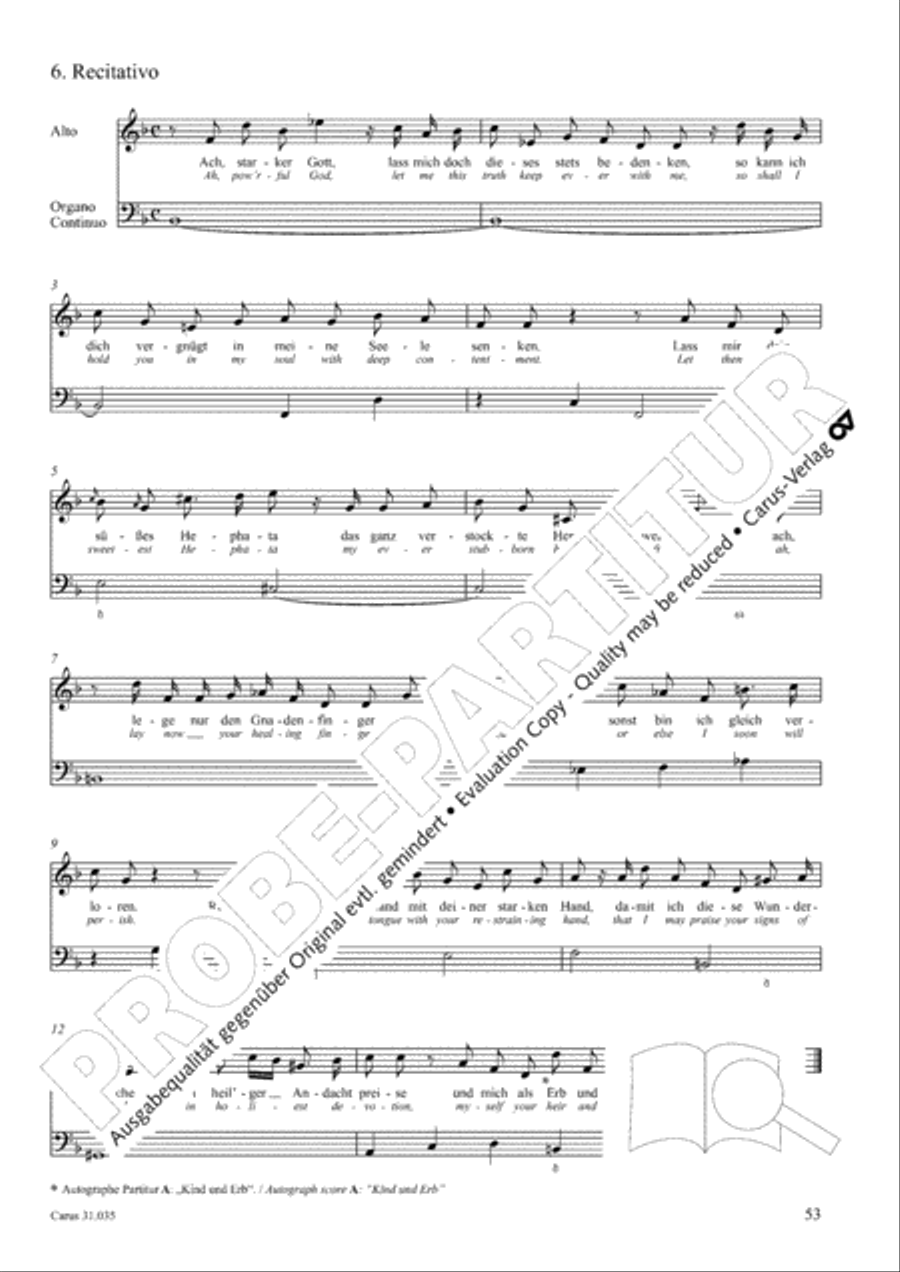 Soul and spirit are astounded (Geist und Seele wird verwirret) English Horn scores gallery preview page 54