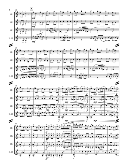 The Nutcracker Suite - 4. Russian Dance, Trépak (for Clarinet Quartet) image number null