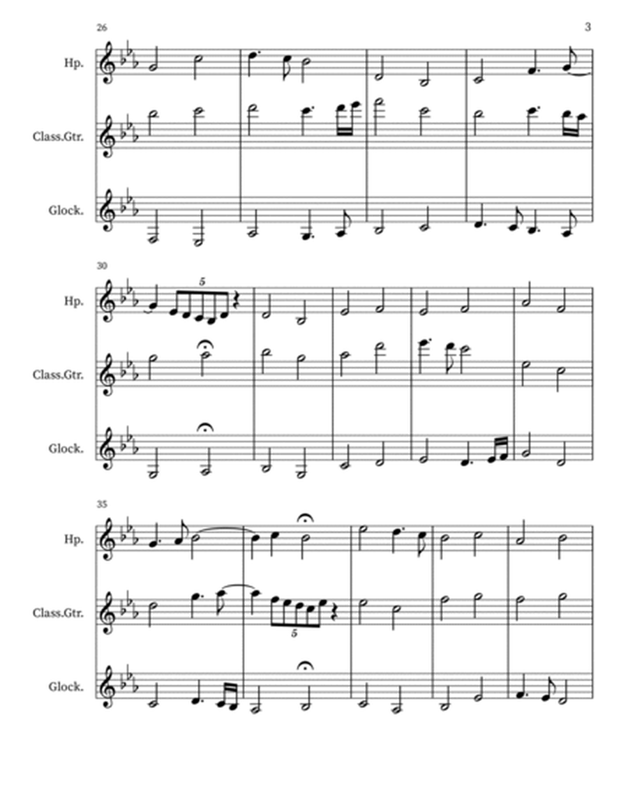 Study 081199 for Harp, Guitar, Glockenspiel