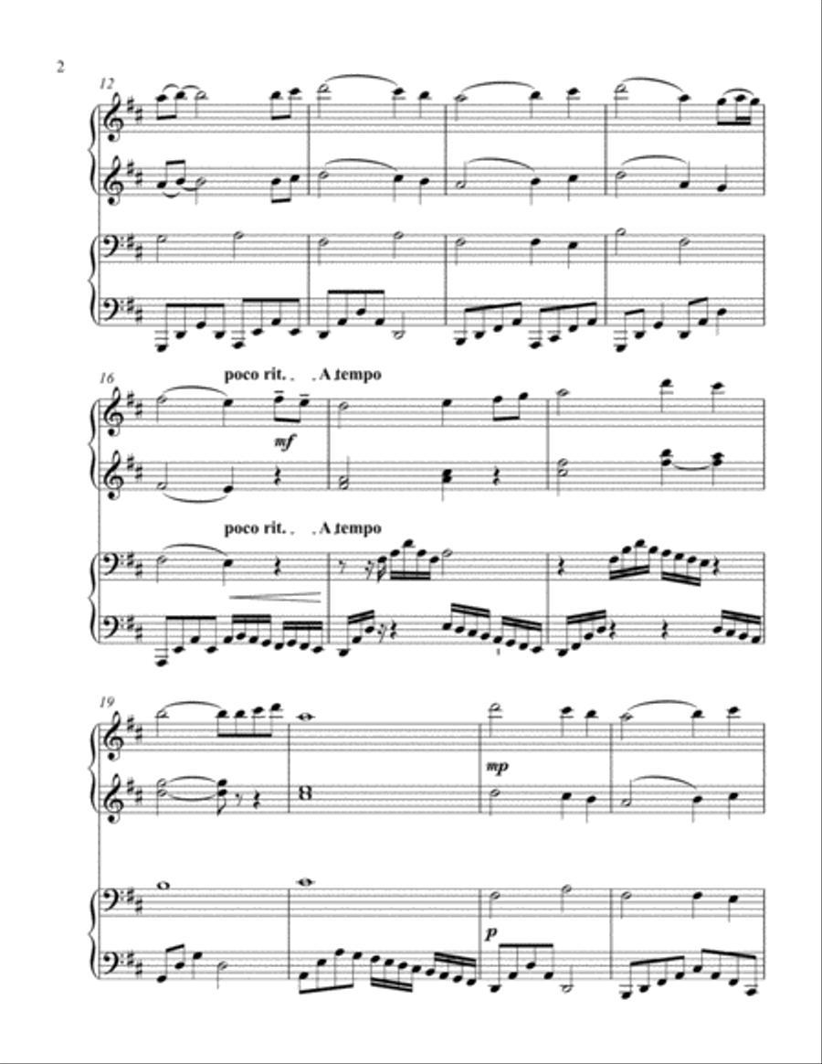 Pachelbel's Noel (1 piano, 4 hands duet) 1 Piano, 4-Hands scores gallery preview page 3