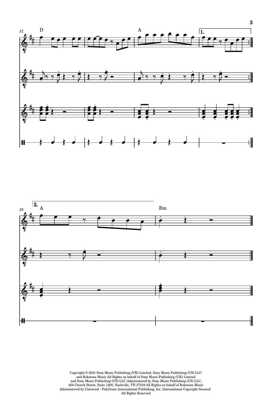 Shivers Guitar Ensemble scores gallery preview page 3