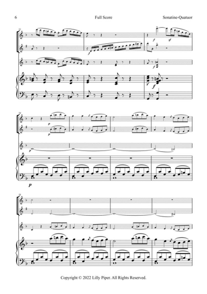 Sonatine-Quatuor for flute, clarinet, violin, and piano image number null