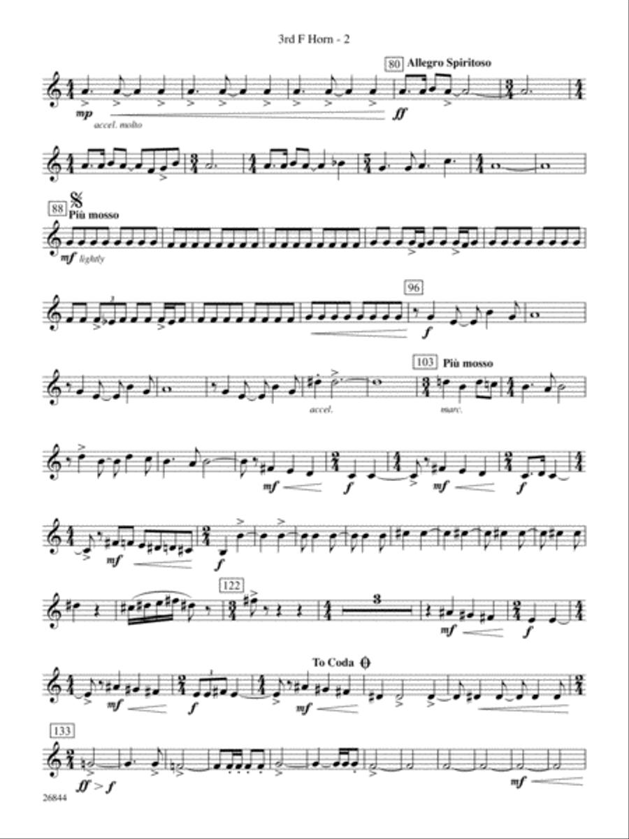 Foundation: 3rd F Horn Concert Band scores gallery preview page 2