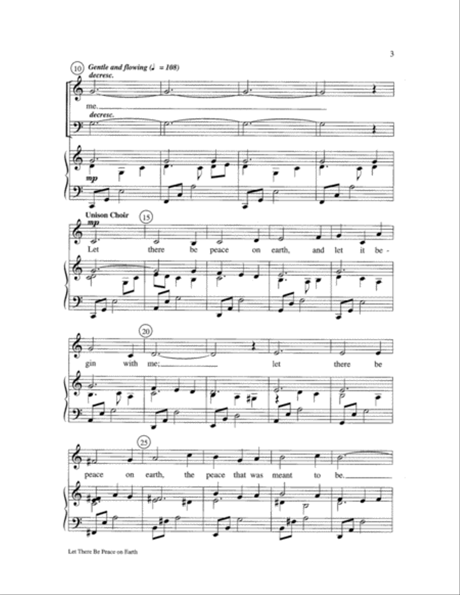 Let There Be Peace on Earth 4-Part scores gallery preview page 3
