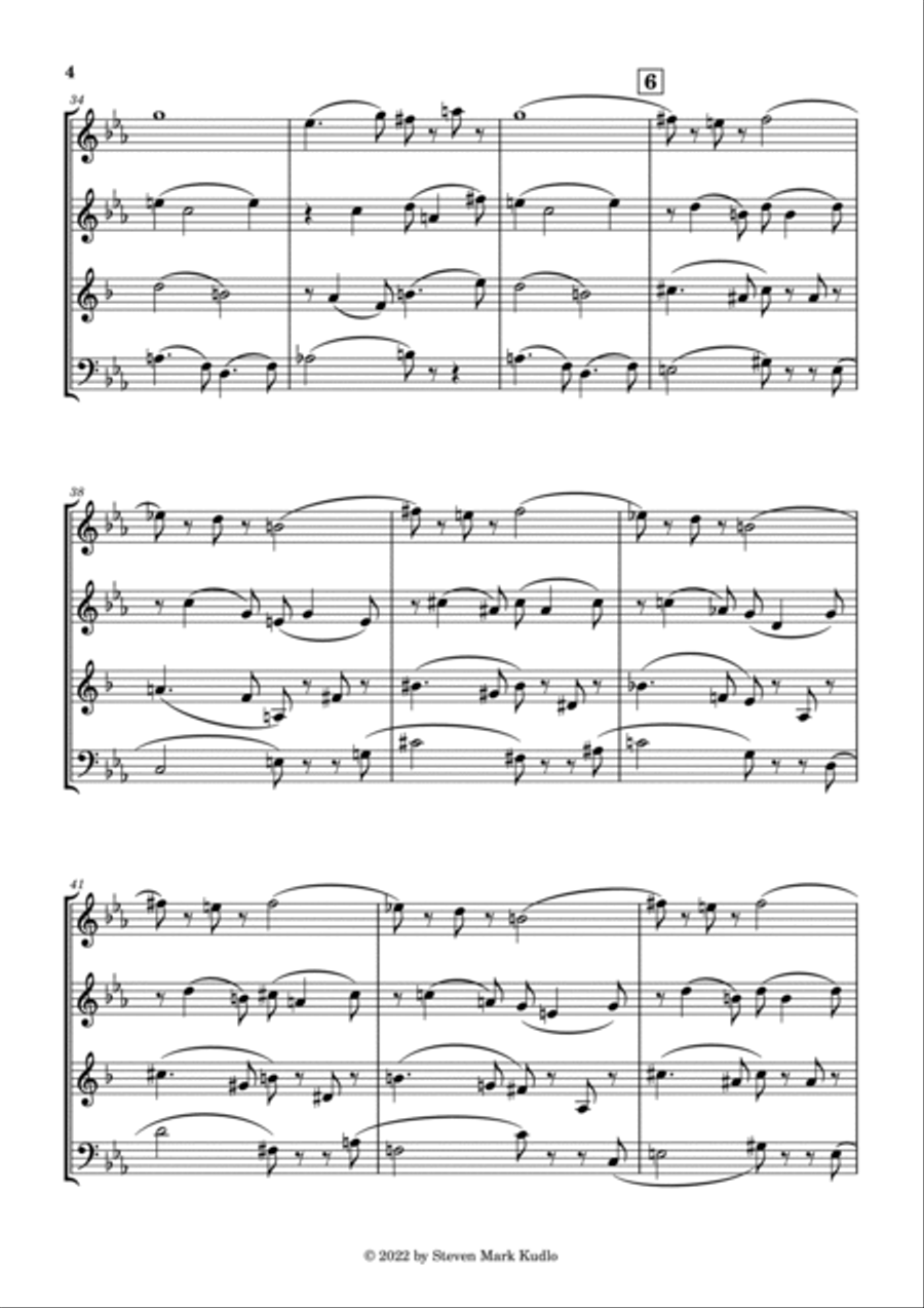 Minimally Fantastic Suite for Woodwind Quartet No. 1 Woodwind Quartet scores gallery preview page 4