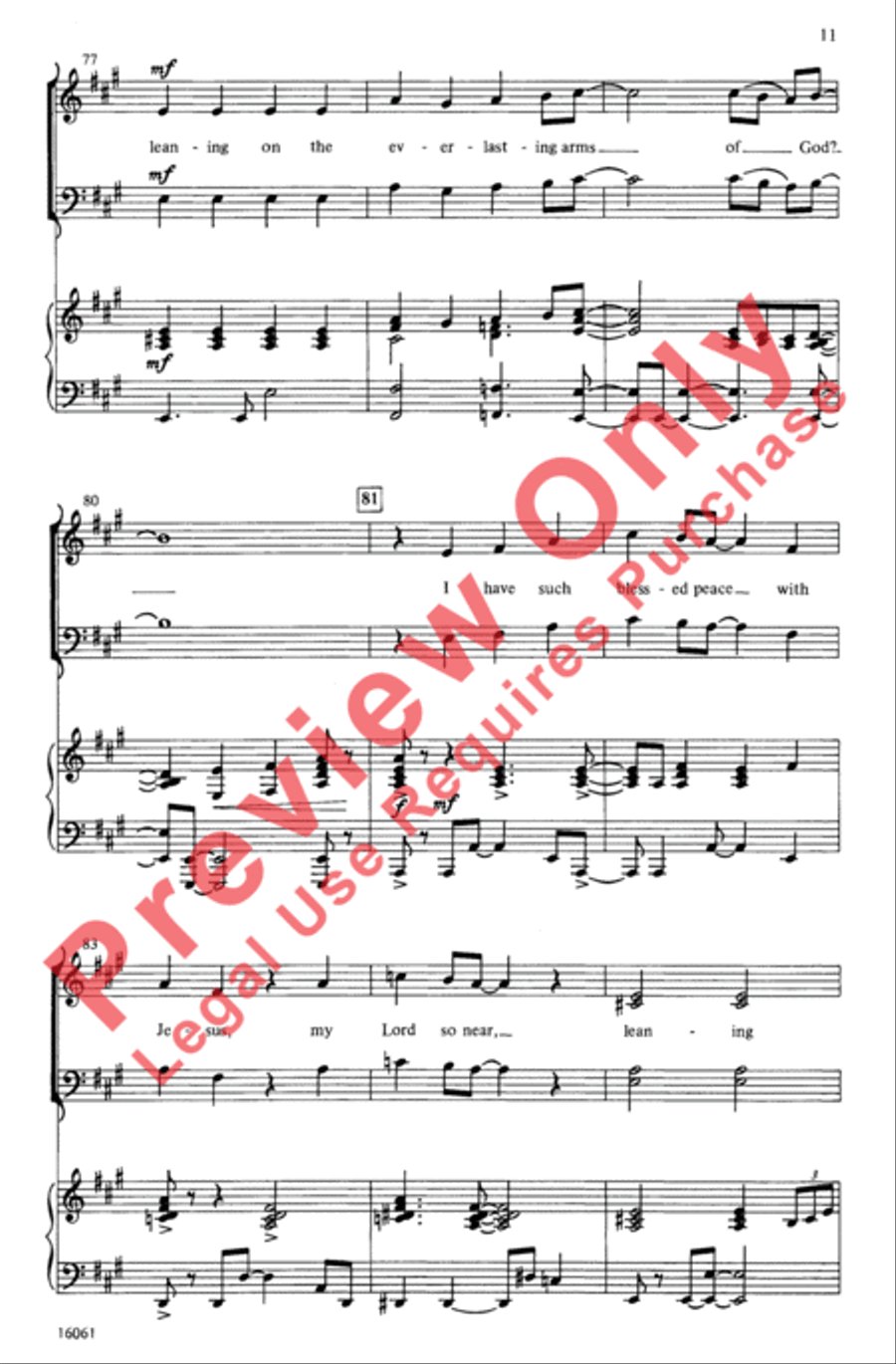 Leaning on the Everlasting Arms 4-Part scores gallery preview page 11