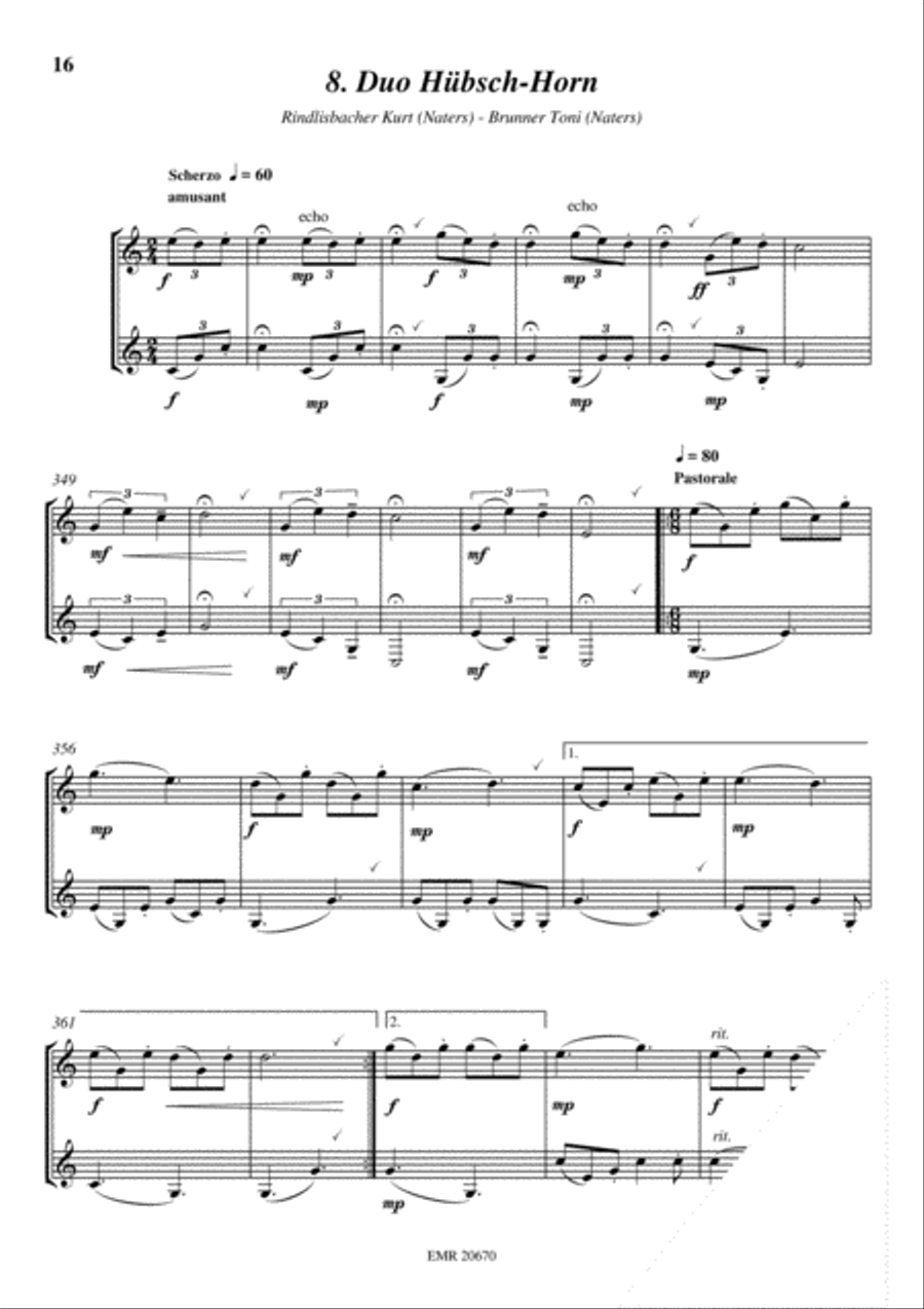 11 Duos 11 Duos Alphorn scores gallery preview page 10