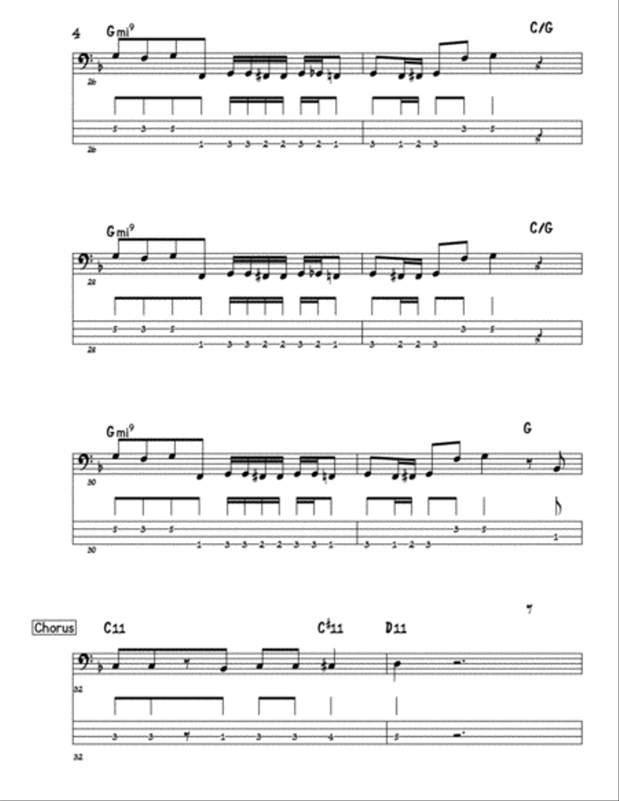 Double Identity Bass Guitar scores gallery preview page 4