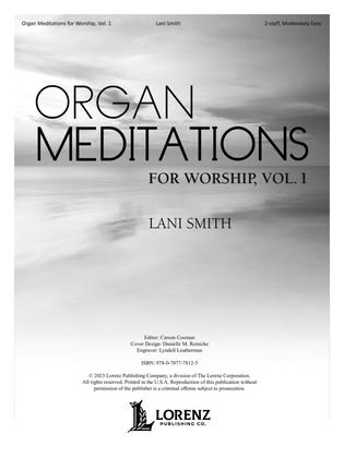 Organ Meditations for Worship, Vol. 1