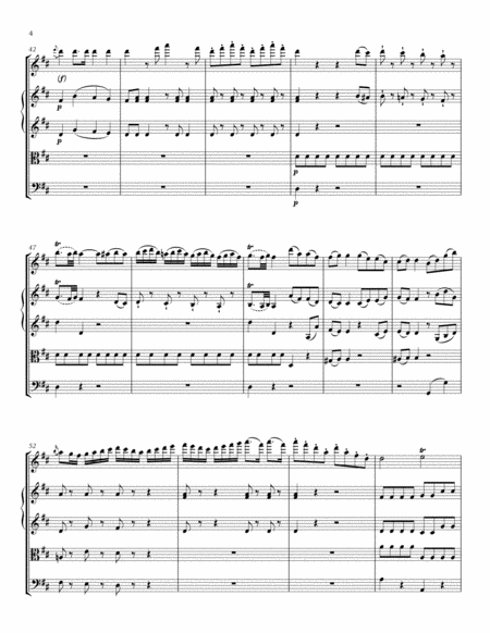 Mozart - Violin Concerto No. 4, K. 218 (Transcribed for Violin and String Quartet)