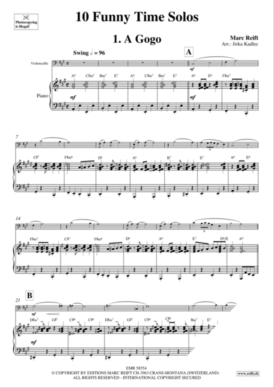 10 Funny Time Solos Piano Accompaniment scores gallery preview page 4