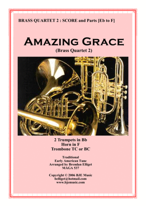 Amazing Grace - Brass Quartet No. 2 Score and Parts PDF