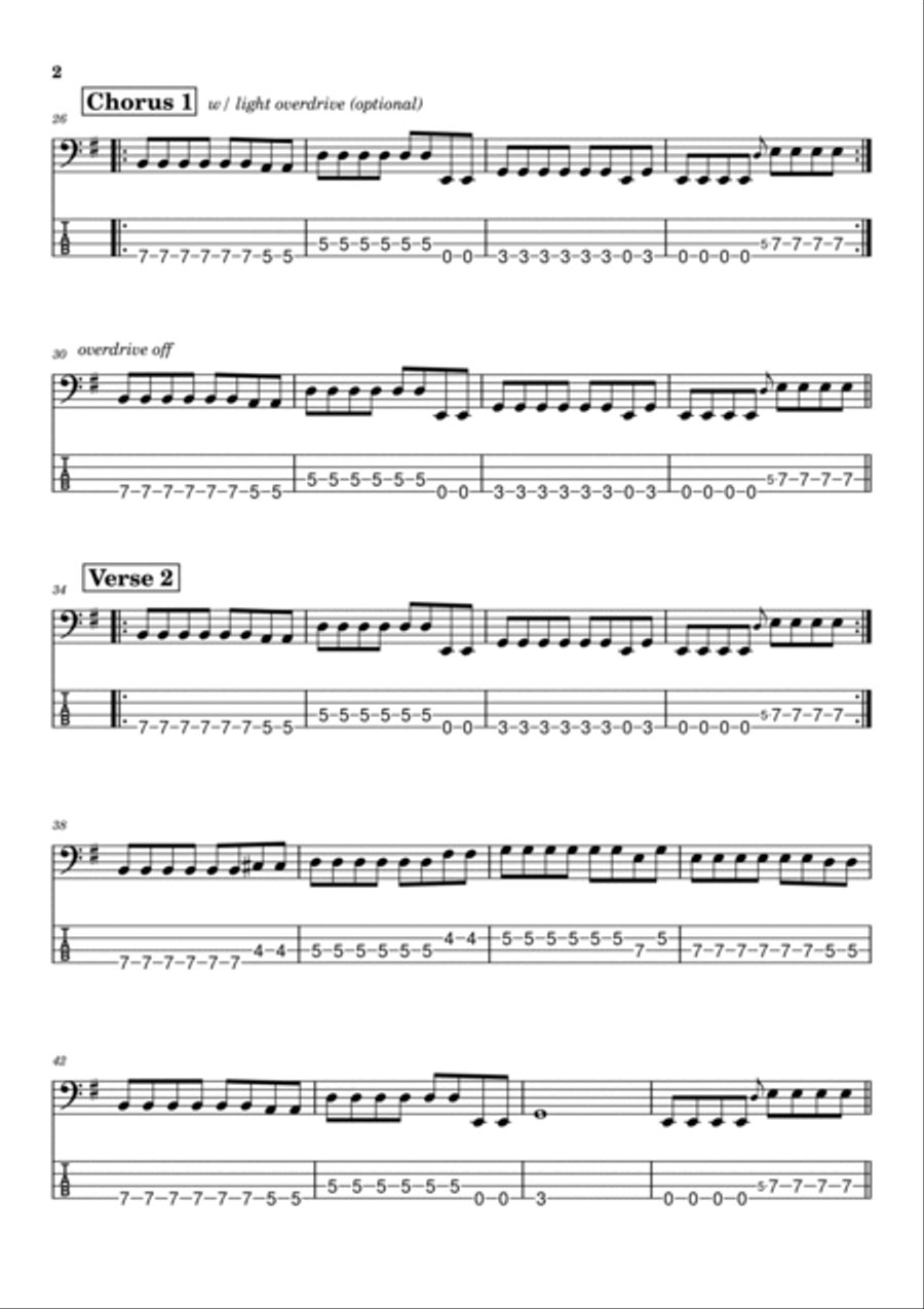 Be Yourself Guitar Tablature scores gallery preview page 2