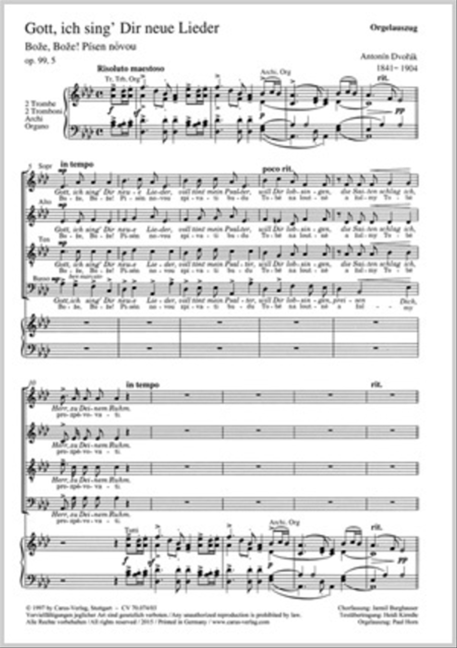 Gott, ich sing Dir neue Lieder 4-Part scores gallery preview page 1