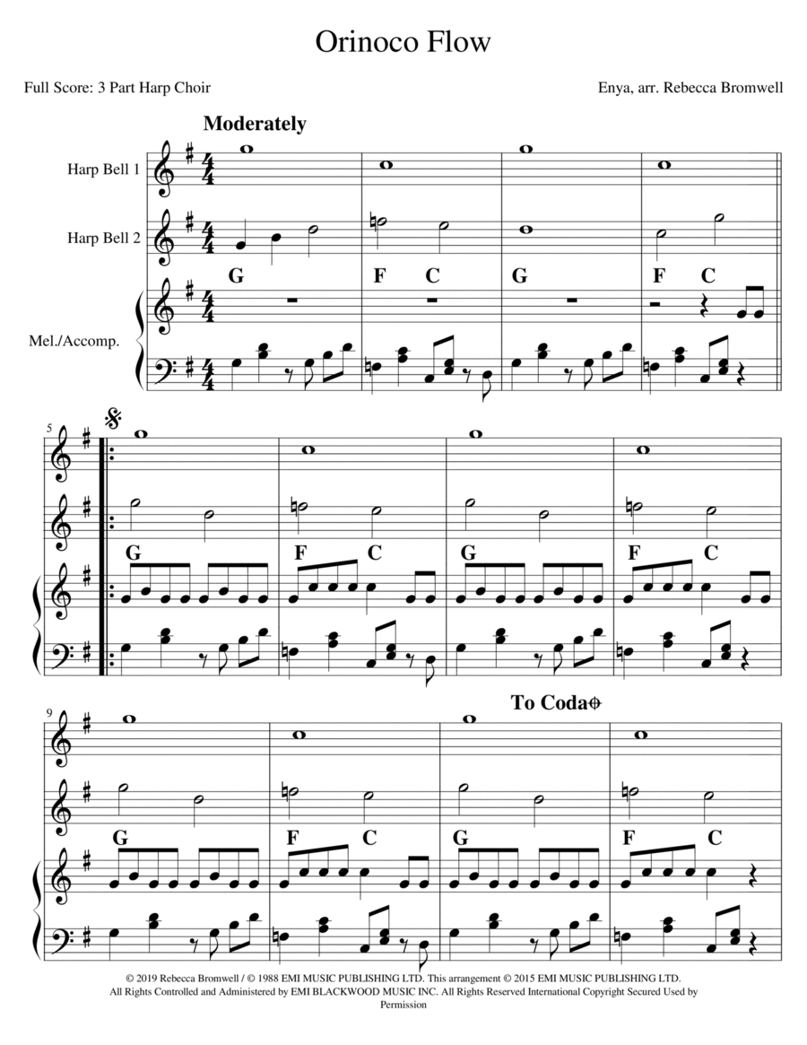 Orinoco Flow - Score Only Small Ensemble scores gallery preview page 1
