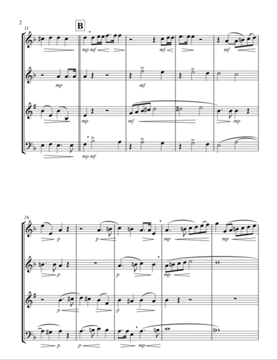 Kyrie (Durante) (Woodwind Quartet - 1 Flute, 1 Oboe, 1 Clar, 1 Bassoon) Woodwind Quartet scores gallery preview page 2
