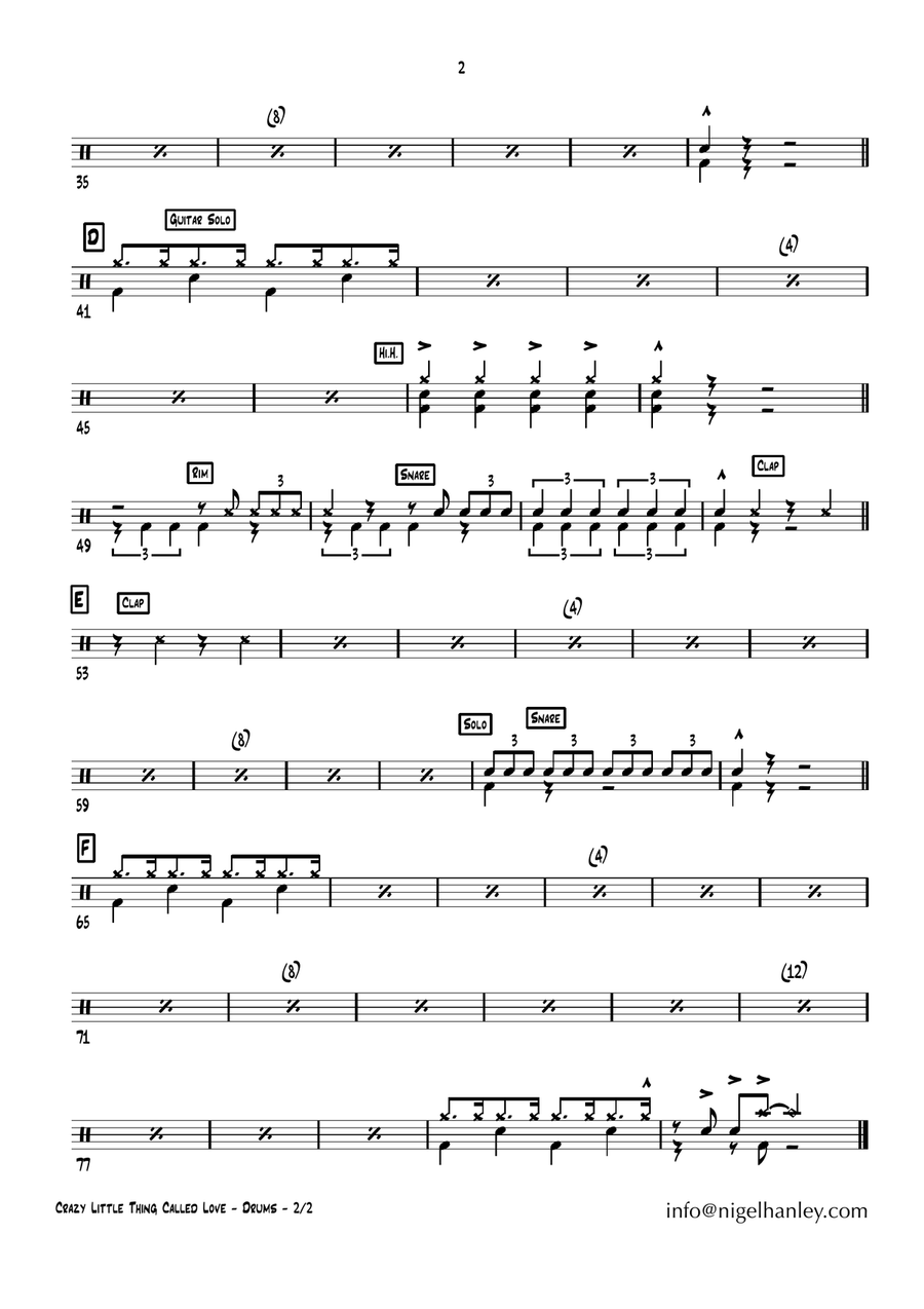 Crazy Little Thing Called Love Jazz Ensemble scores gallery preview page 6