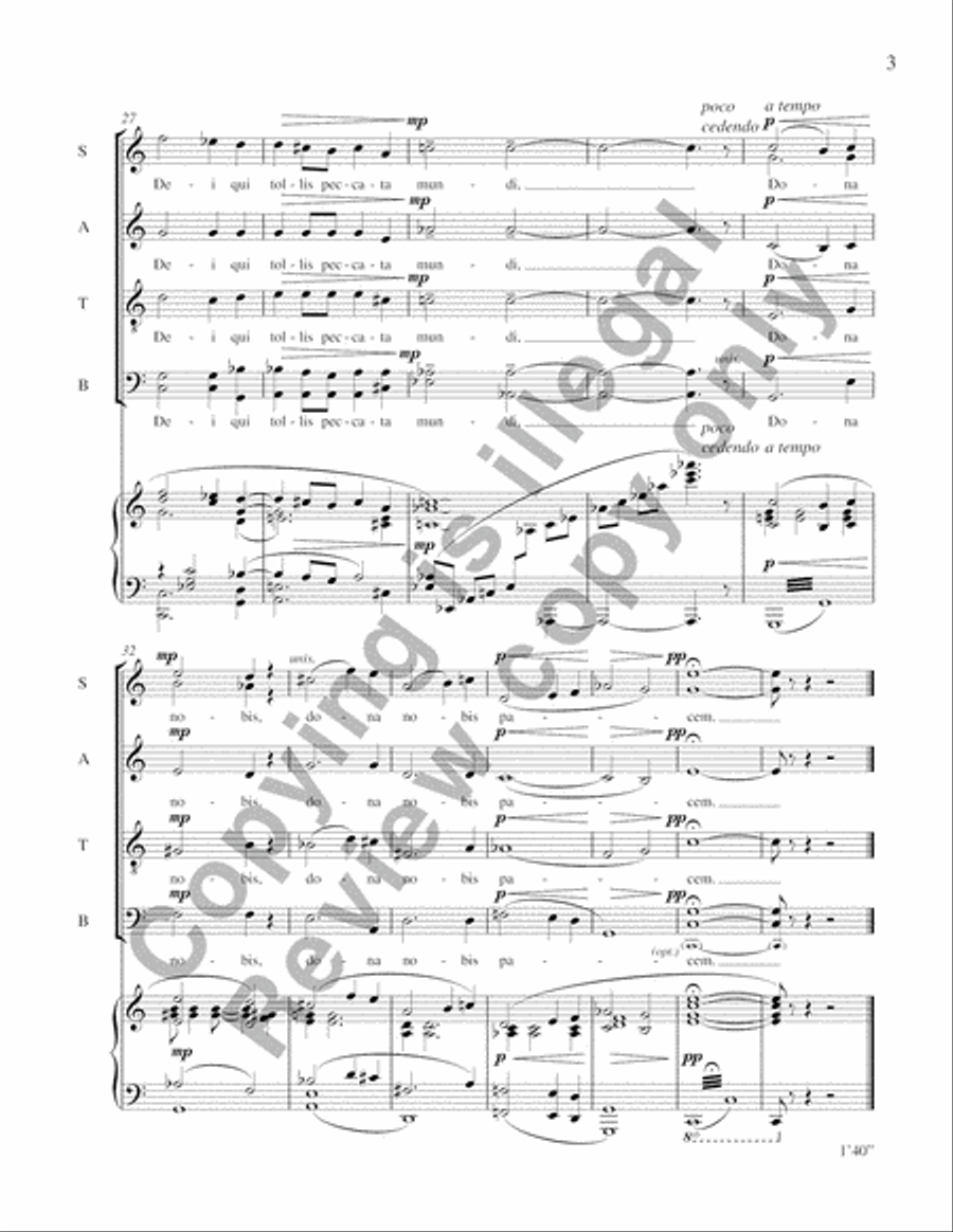 Beatitude Mass: 7. Agnus Dei SSATBB scores gallery preview page 6