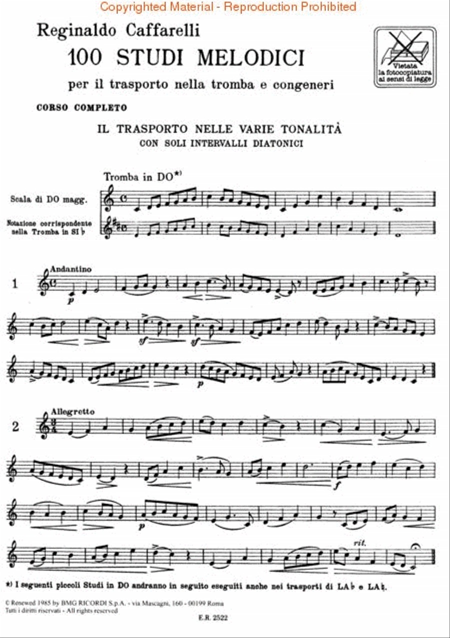 100 Studi Melodici (Melodic Studies) Baritone Horn TC scores gallery preview page 2