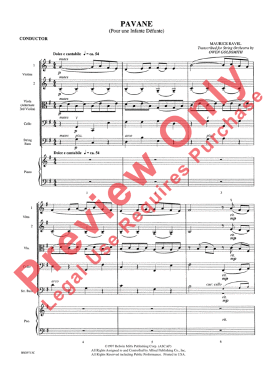 Pavane String Orchestra scores gallery preview page 3
