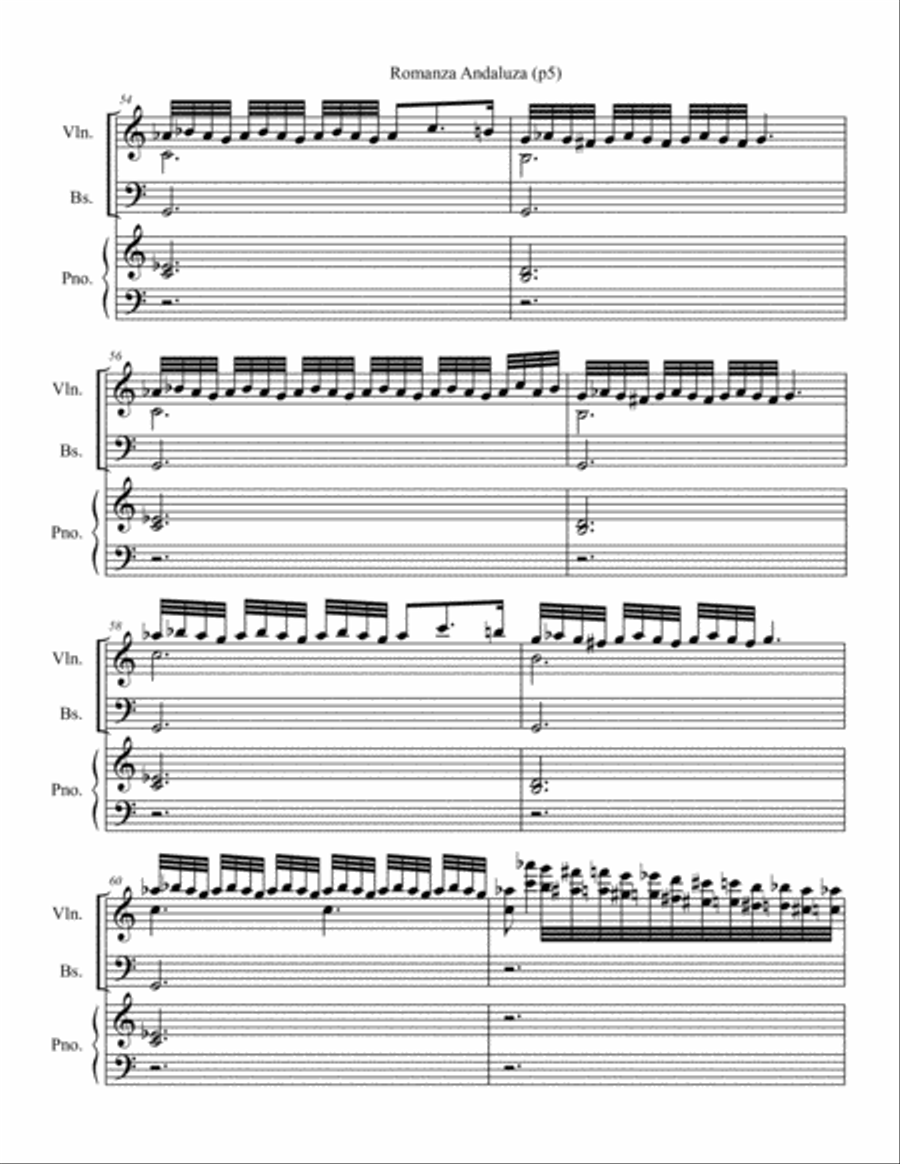 Spanish Dances, Op.22, No.1: III. Romanza Andaluza Small Ensemble scores gallery preview page 5