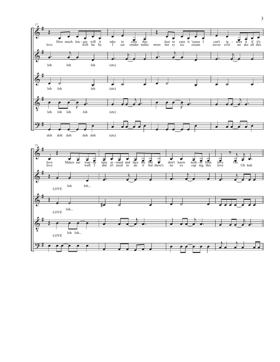 Accidentally In Love 4-Part scores gallery preview page 3