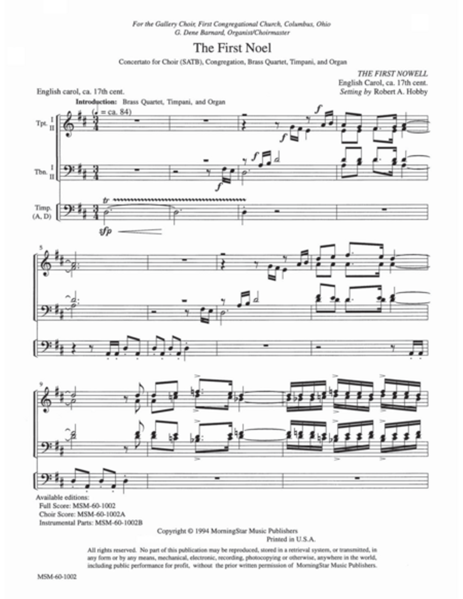 The First Noel The First Noel Choir scores gallery preview page 1