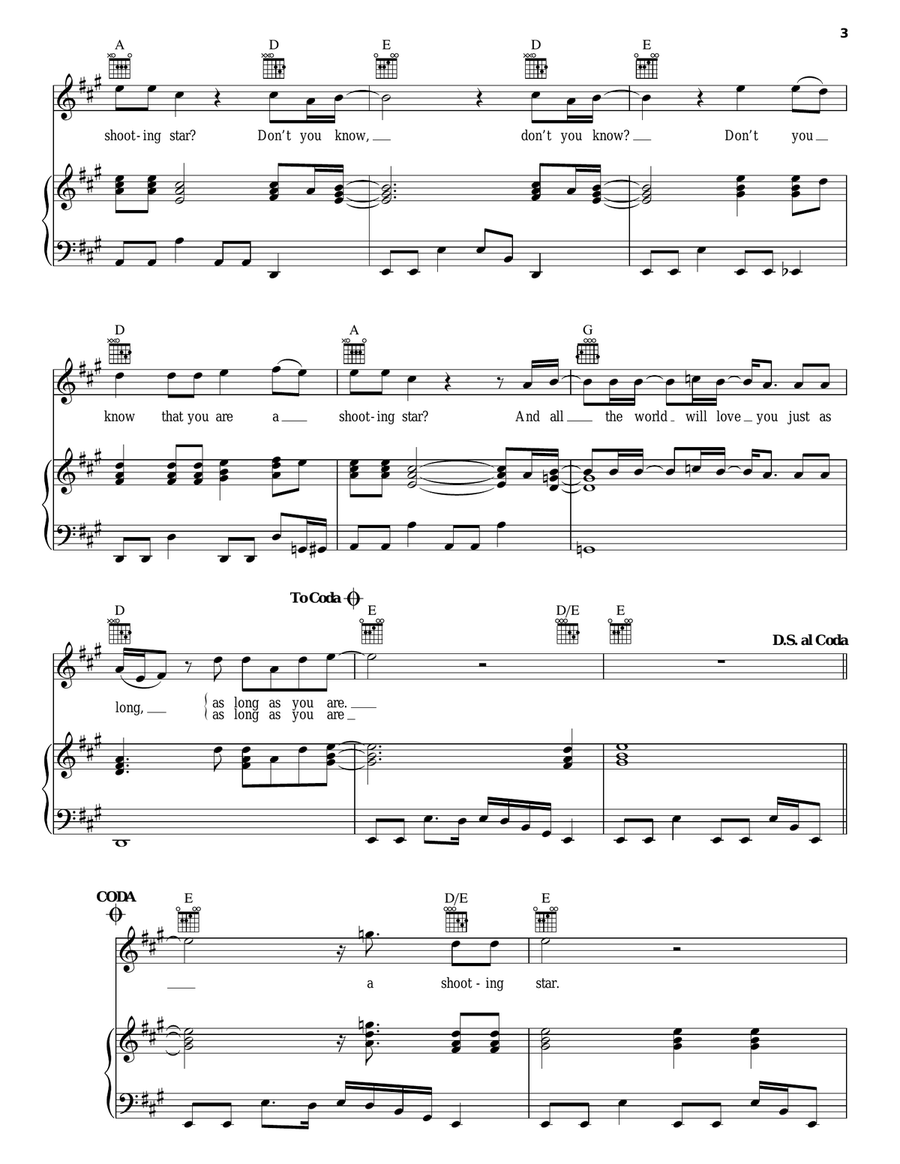 Shooting Star Shooting Star Acoustic Guitar scores gallery preview page 3