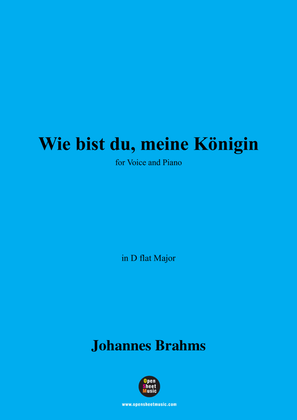 Book cover for Brahms-Wie bist du,Meine Königin in D flat Major,for voice and piano