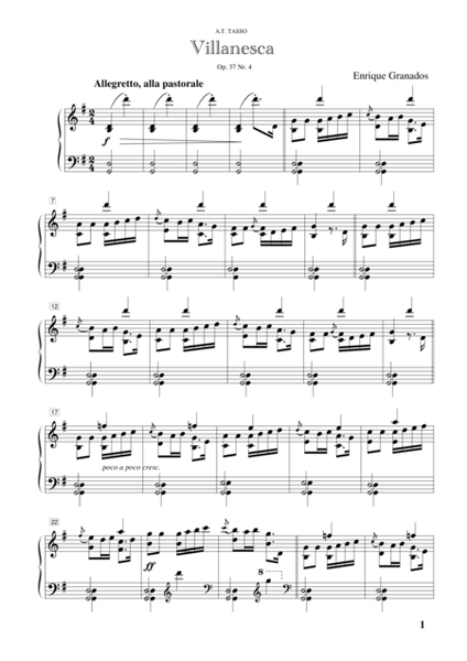 Enrique Granados-----Villanesca Op. 37 no. 4