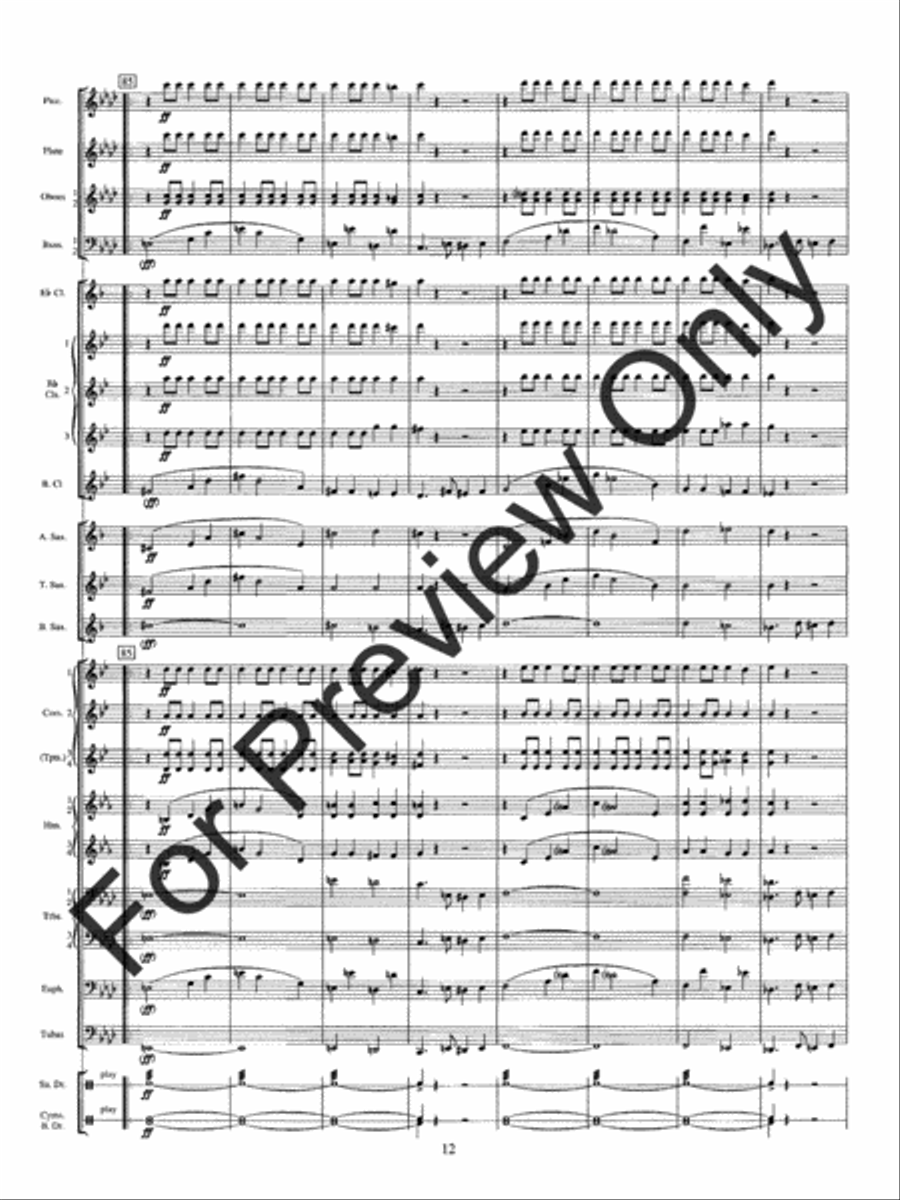 Solid Men To The Front Concert Band scores gallery preview page 16