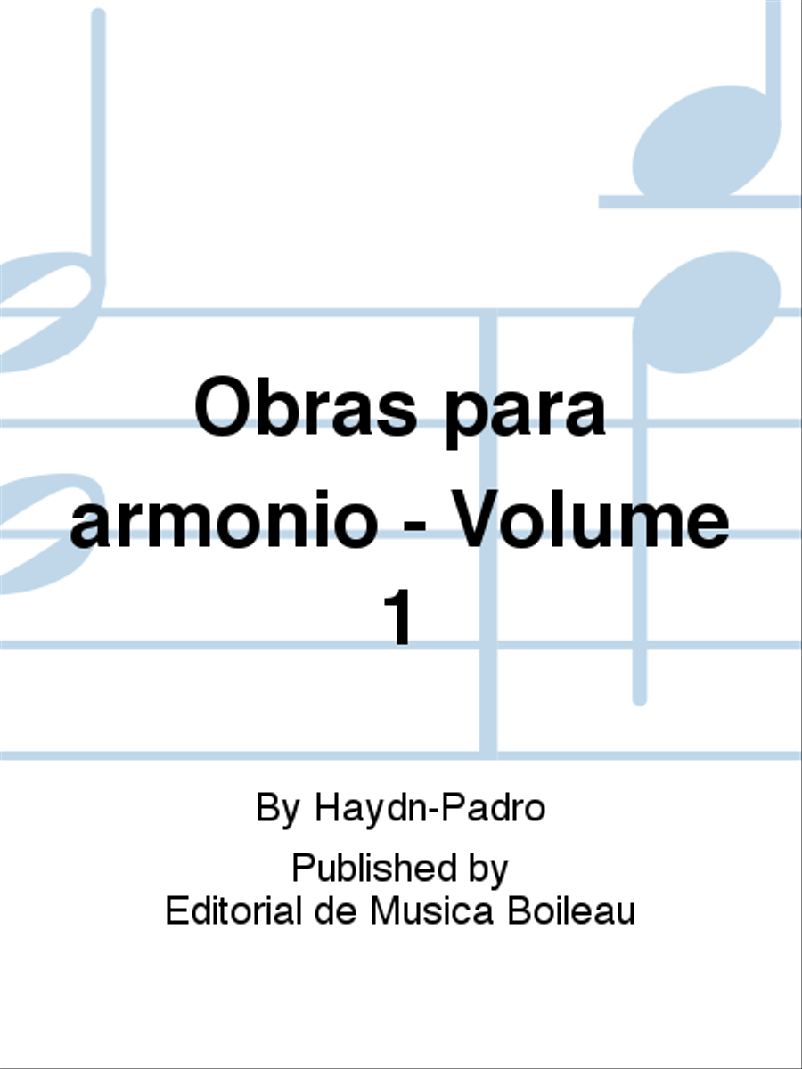 Obras para armonio - Volume 1