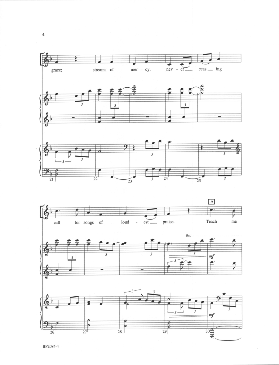 Come Thou Fount - Musselman 4-Part scores gallery preview page 4