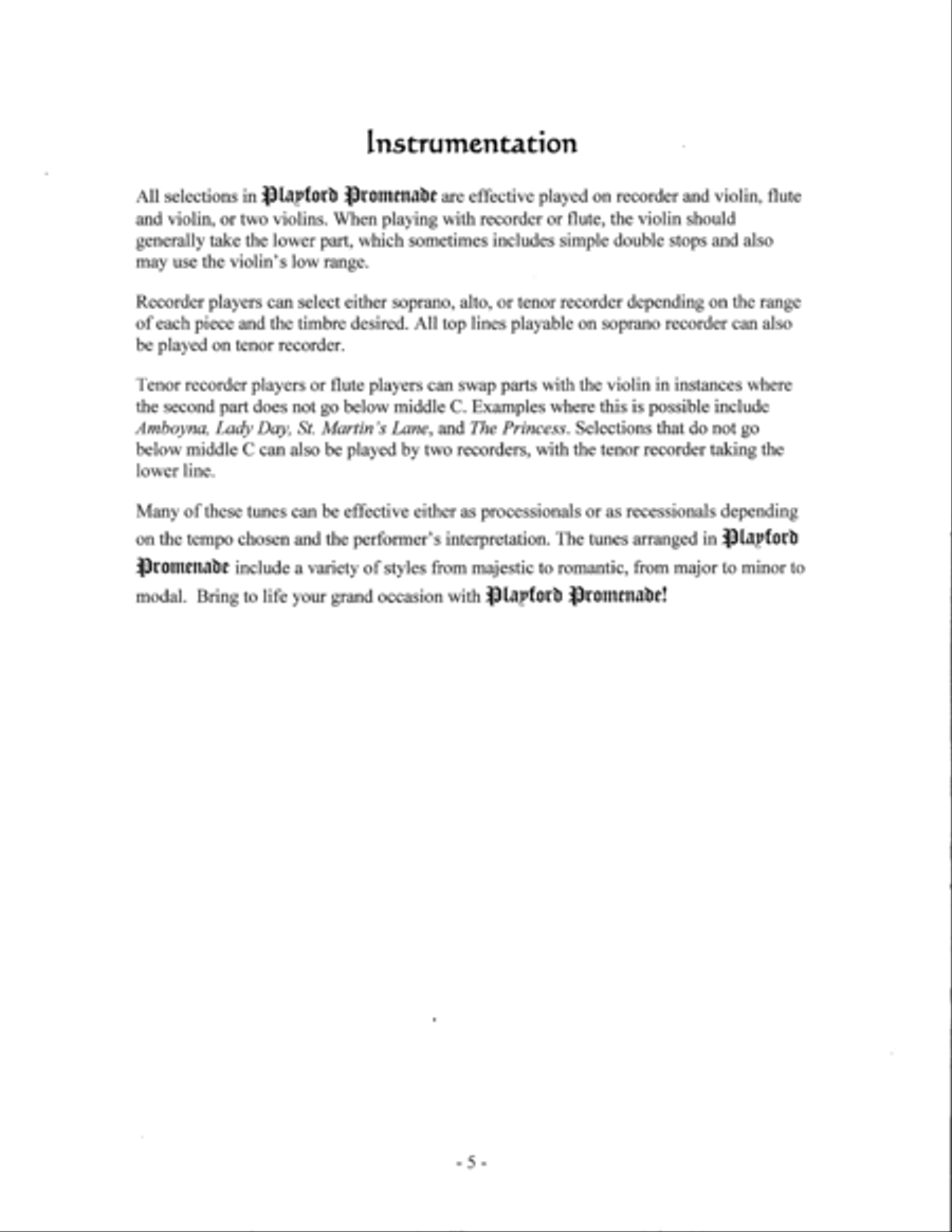 Playford Promenade: Music for Weddings and Grand Occasions Set of Parts scores gallery preview page 6
