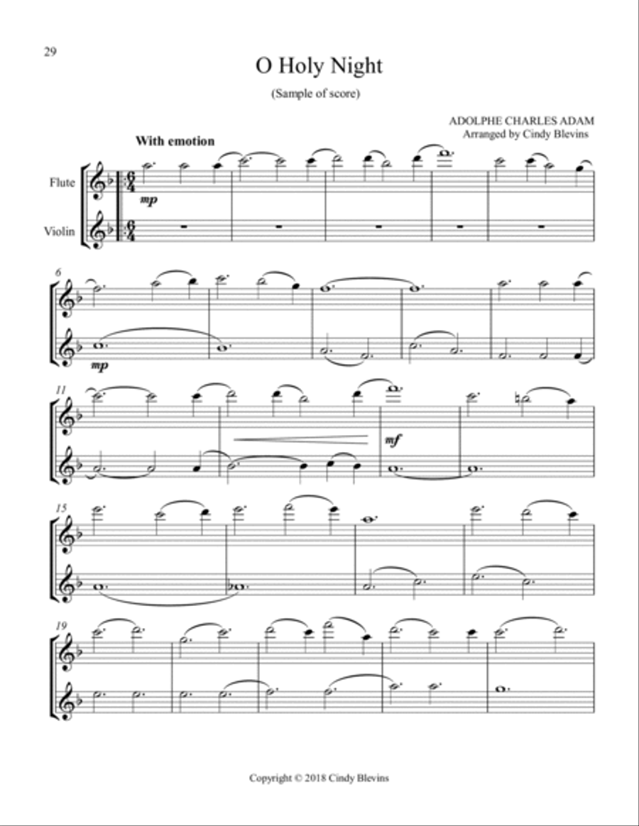 Flute and Violin for Christmas, Vol. I Flute scores gallery preview page 4