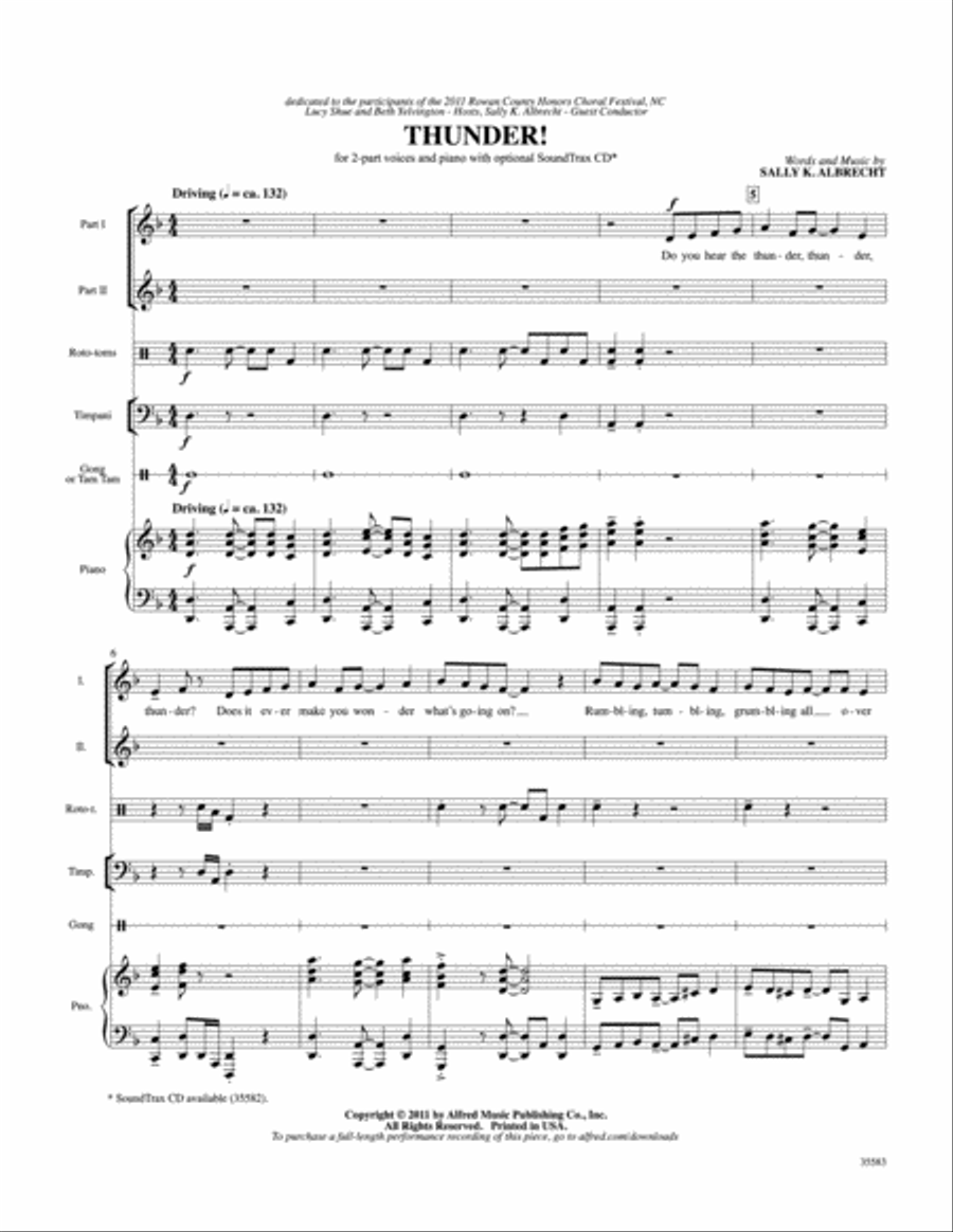 Thunder!: Score Score scores gallery preview page 1