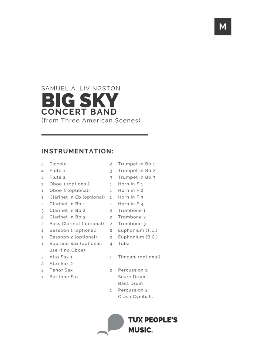 Big Sky (from Three American Scenes) Concert Band scores gallery preview page 2