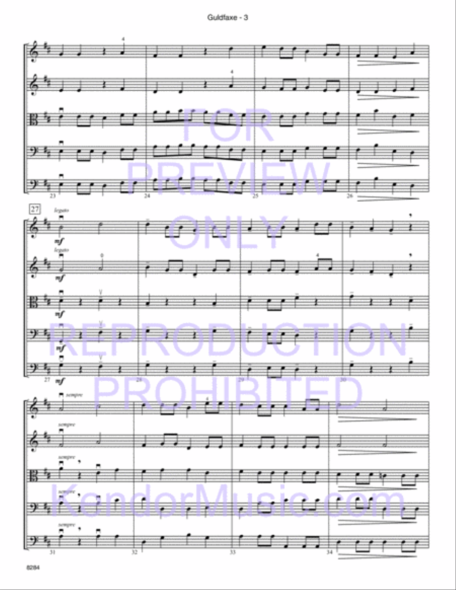 Guldfaxe (Steed Of Thor) (Full Score) String Orchestra scores gallery preview page 5