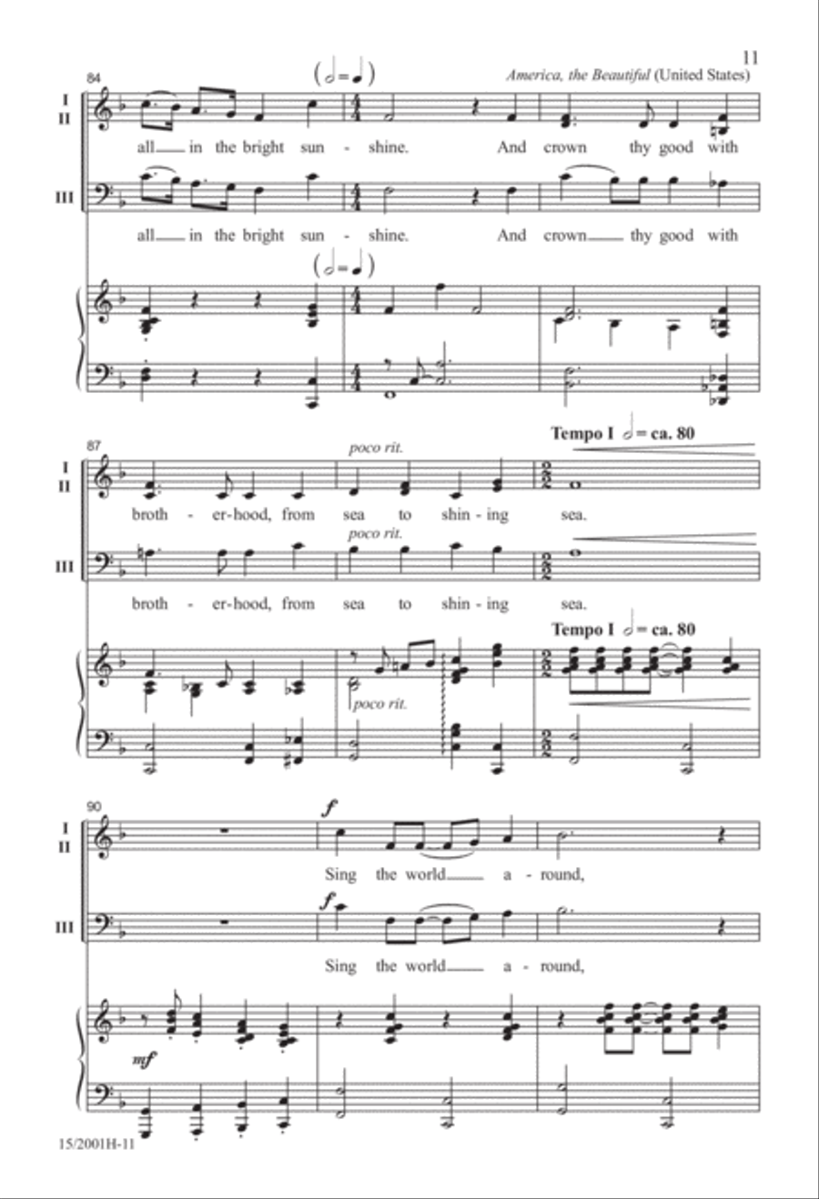 Around the World...in About Three Minutes Mixed Choir scores gallery preview page 11