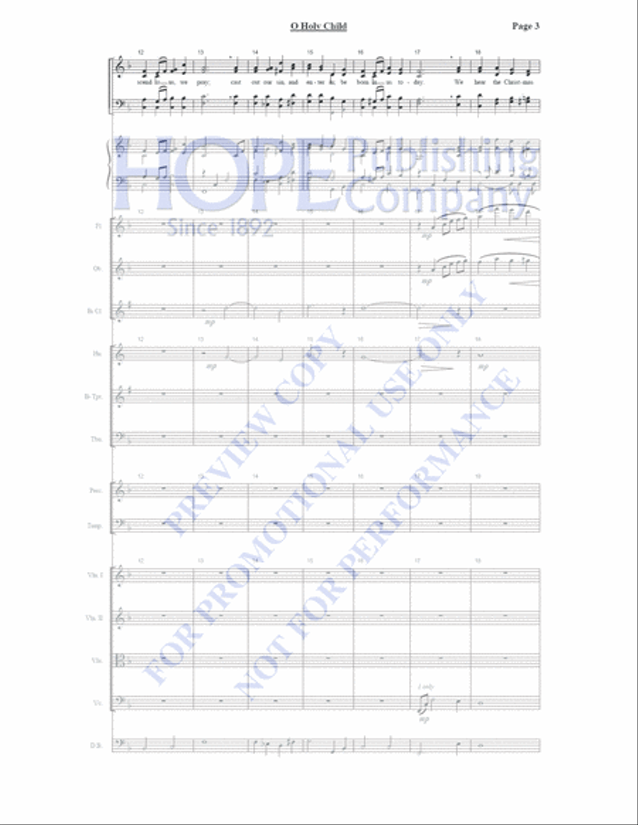 O Holy Child of Bethlehem 4-Part scores gallery preview page 4