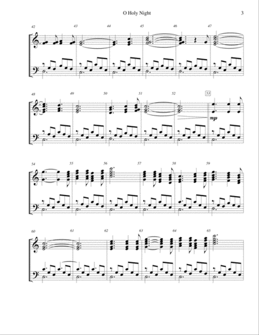 O Holy Night - for 3-octave handbell choir 3-Octaves scores gallery preview page 3
